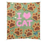I Love Cats Claw Green - Cabana pieghevole da spiaggia, protezione UPF50+, impermeabile, portatile, include pala per sabbia, sacchi di sabbia, pali di stabilità per campeggio, picnic, cortile
