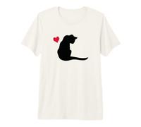 I Love Cats Elegante Design Gatto con Un Cuore Maglietta Premium