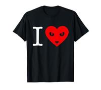 I Love Cats Gift Women - Cat Mom Heart Minimalist Maglietta