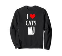 I Love Cats I Heart Cats Amante dei gatti Grande gatto Felino Pet Felpa
