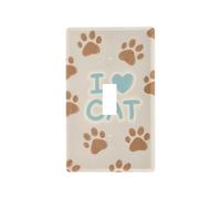 I Love Cats Paw Decorative Single Switch Plate Covers Carino Wall Plate Cover tapa para interruptor de luz Interruttore a levetta