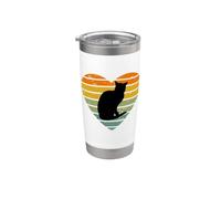 I Love Cats - Supporto per gatti Bicchiere termico in acciaio inox doppia parete