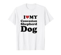 I Love Caucasian Shepherd Dog Maglietta