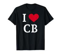 I Love CB, I Heart Initials C.B. Maglietta