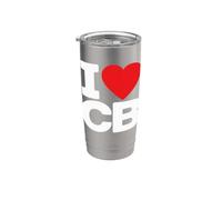 I Love CB Initials First Last Name Personalised Red Heart Bicchiere termico in acciaio inox doppia parete