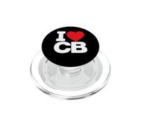 I Love CB Initials First Last Name Personalised Red Heart PopSockets PopGrip per MagSafe