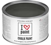 I LOVE CHALK PAINT Colore Antracite 375 ml - Senza Carteggiare Colora Mobili, Pareti e Oggetti - Senza solventi e formaldeide - Inodore a base di acqua