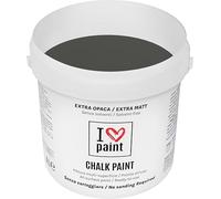I LOVE CHALK PAINT Colore Antracite 4 Litri - Senza Carteggiare Colora Mobili, Pareti e Oggetti - Senza solventi e formaldeide - Inodore a base di acqua