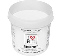 I LOVE CHALK PAINT Colore Bianco Gesso 4 Litri - Senza Carteggiare Colora Mobili, Pareti e Oggetti - Senza solventi e formaldeide - Inodore a base di acqua
