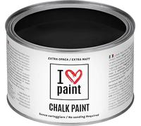 I LOVE CHALK PAINT Colore Nero 375 ml - Senza Carteggiare Colora Mobili, Pareti e Oggetti - Senza solventi e formaldeide - Inodore a base di acqua