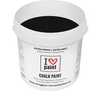 I LOVE CHALK PAINT Colore Nero 4 Litri Senza Carteggiare Colora Mobili Pareti e