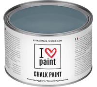 I LOVE CHALK PAINT Colore Oceano 375 ml - Senza Carteggiare Colora Mobili, Pareti e Oggetti - Senza solventi e formaldeide - Inodore a base di acqua