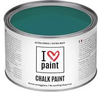 I LOVE CHALK PAINT Colore Ottanio 375 ml - Senza Carteggiare Colora Mobili, Pareti e Oggetti - Senza solventi e formaldeide - Inodore a base di acqua