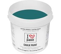 I LOVE CHALK PAINT Colore Ottanio 4 Litri - Senza Carteggiare Colora Mobili, Pareti e Oggetti - Senza solventi e formaldeide - Inodore a base di acqua