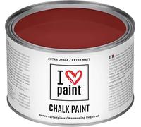 I LOVE CHALK PAINT Colore Rosso Ossido 375 ml - Senza Carteggiare Colora Mobili, Pareti e Oggetti - Senza solventi e formaldeide - Inodore a base di acqua