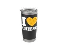 I Love Cheese Amo Il Formaggio Cuore Di Formaggio Emmentaler Bicchiere termico in acciaio inox doppia parete