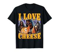 I Love Cheese Scheletro Divertente Meme Strano Maglietta