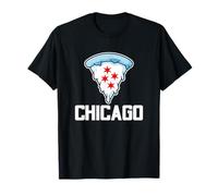 I Love Chicago, Deep Dish Delight: Cool Chicago Flag Pizza Maglietta