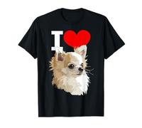 I Love Chihuahua Chiwawa a pelo lungo Maglietta