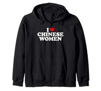 I Love Chinese Women Felpa con Cappuccio