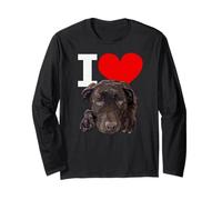 I Love Chocolate Lab Dog Brown Labrador Retriever Lover Maglia a Manica