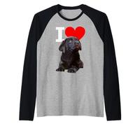 I Love Chocolate Lab Dog Brown Labrador Retriever Lover Maglia con Maniche Raglan