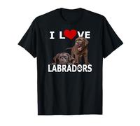I Love Chocolate Lab Dog Labrador Puppy Retriever Maglietta