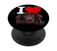 I Love Chocolate Lab - Labrador Retriever marrone PopSockets PopGrip Adesivo