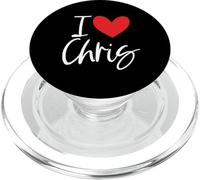 I Love Chris Nome Personalizzato Ragazza Donna BFF Amico Cuore PopSockets PopGrip per MagSafe