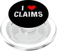 I Love Claims - Cuore - Aggiustatore di assicurazione Auto Casa Barca PopSockets PopGrip per MagSafe
