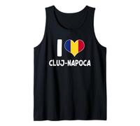 I Love Cluj-Napoca Romania Bandiera Romania Cuore Canotta