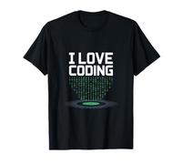 I Love Coding Programmatore di codice binario Maglietta