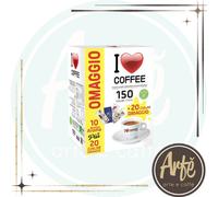 I LOVE COFFEE 150+20 CIALDE OMAGGIO + 10 BUSTINE AROMATIZZATE