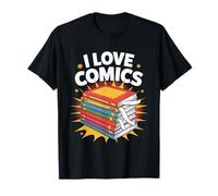 I Love Comics Appassionato di fumetti Maglietta