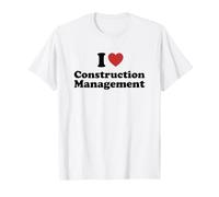 I Love Construction Management Student Major Graduation Maglietta