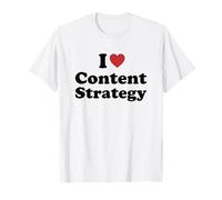 I Love Content Strategy Funny Humor Retro Maglietta