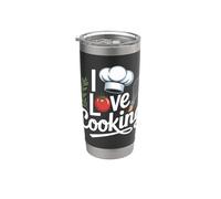 I Love Cooking Chef Hat - Frusta per pomodoro Bicchiere termico in acciaio inox doppia parete