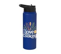 I Love Cooking Culinary Art Frusta Limone Stainless Steel Insulated Water Bottle