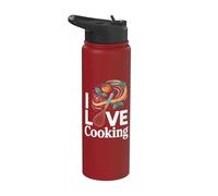 I Love Cooking Culinary Art Frusta Stainless Steel Insulated Water Bottle