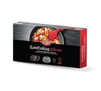 I Love Coooking At Home, set regalo Ballarini, 9 pezzi salvaspazio.