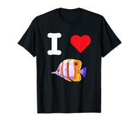 I Love Copperband Farfalla Beaked Reef Fish Tropical Maglietta