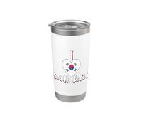 I Love Corea del Sud Bandiera Corea del Sud Cuore Corea Bicchiere termico in acciaio inox doppia parete