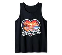 I Love Costa Rica Cuore Vintage Tramonto Retro Beach Souvenir Canotta