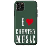 I Love Country Music Guitar Band Concert Heart Custodia per iPhone 11 Pro Max