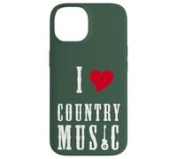 I Love Country Music Guitar Band Concert Heart Custodia per iPhone 14