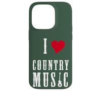 I Love Country Music Guitar Band Concert Heart Custodia per iPhone 14 Pro