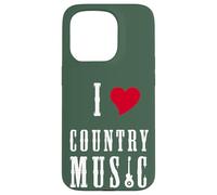 I Love Country Music Guitar Band Concert Heart Custodia per iPhone 15 Pro