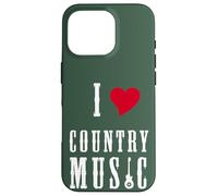 I Love Country Music Guitar Band Concert Heart Custodia per iPhone 16 Pro