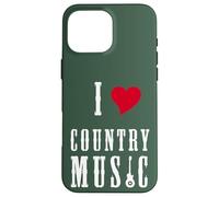 I Love Country Music Guitar Band Concert Heart Custodia per iPhone 16 Pro Max
