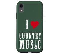 I Love Country Music Guitar Band Concert Heart Custodia per iPhone XR